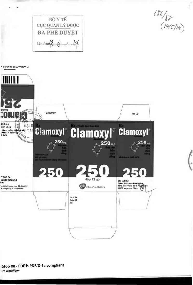 thông tin, cách dùng, giá thuốc Clamoxyl 250mg - ảnh 0