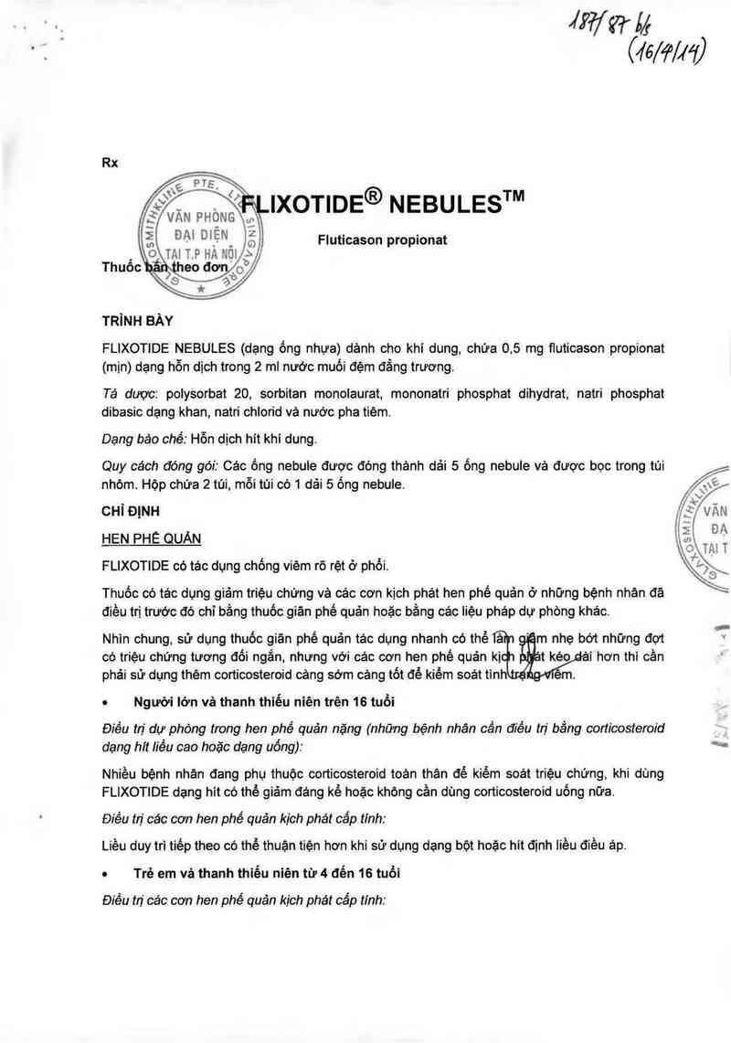 thông tin, cách dùng, giá thuốc Flixotide Nebules - ảnh 6