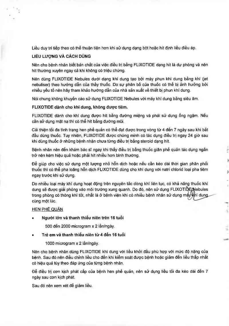 thông tin, cách dùng, giá thuốc Flixotide Nebules - ảnh 7