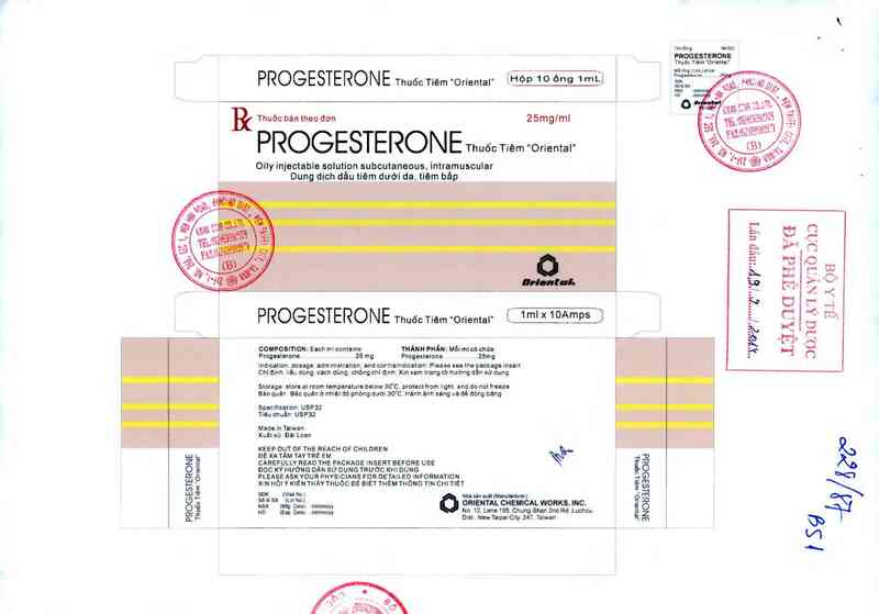 thông tin, cách dùng, giá thuốc Progesterone injection ~ Oriental~ - ảnh 0