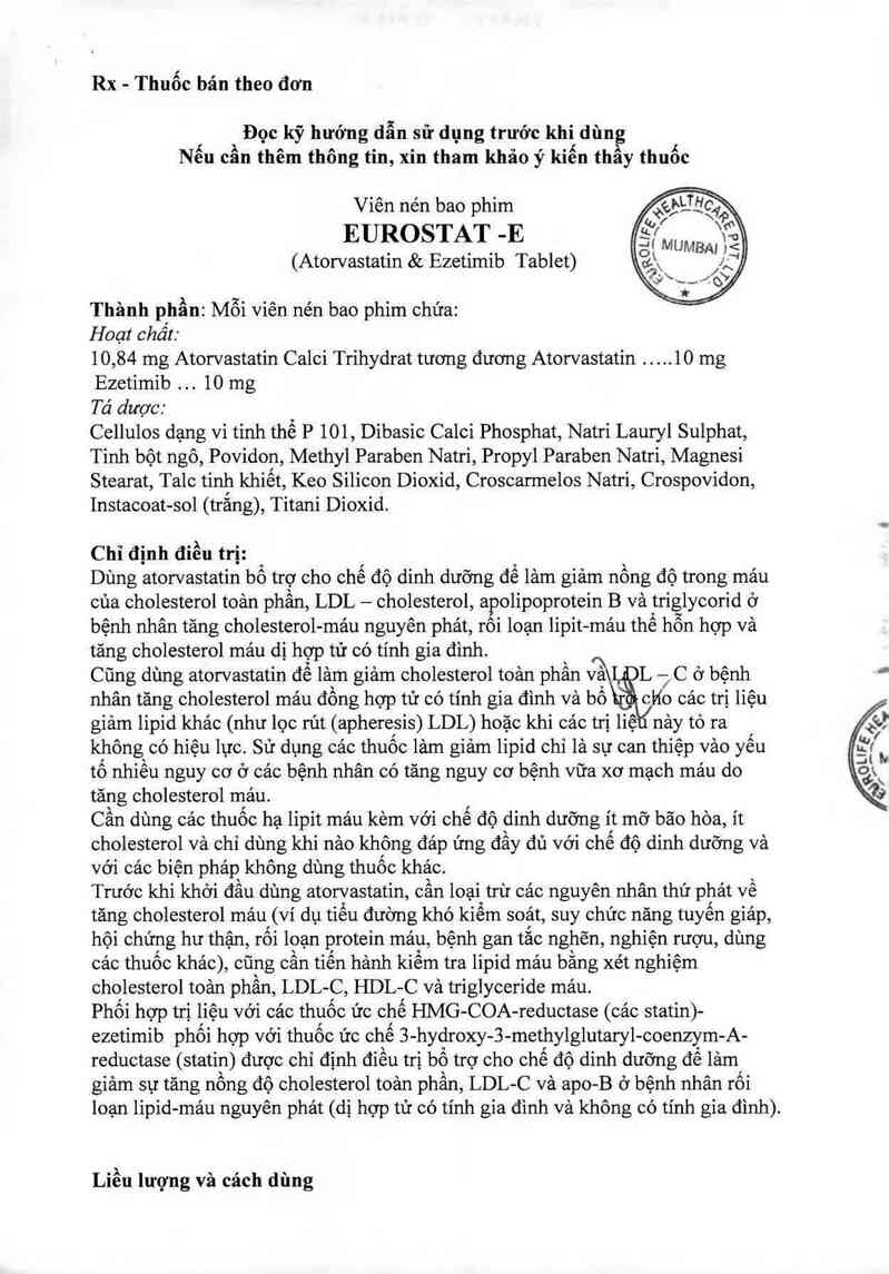thông tin, cách dùng, giá thuốc Eurostat-E - ảnh 3