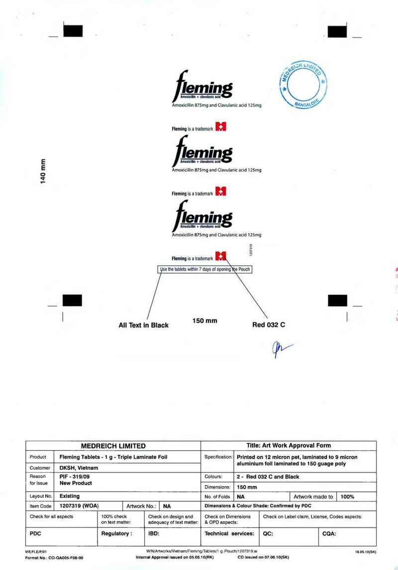 thông tin, cách dùng, giá thuốc Fleming - ảnh 1