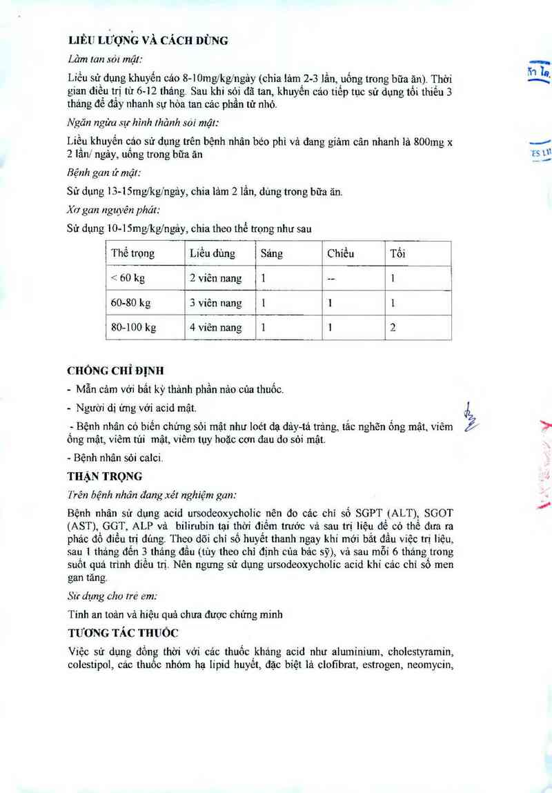 thông tin, cách dùng, giá thuốc Ursoliv 250 - ảnh 8