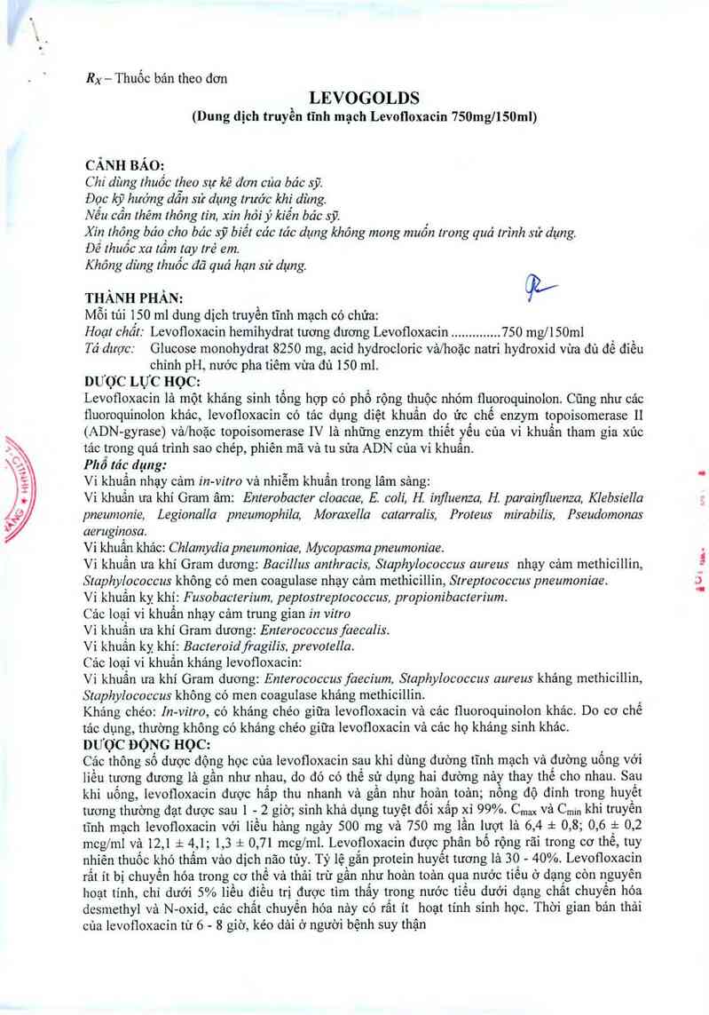 thông tin, cách dùng, giá thuốc Levogolds - ảnh 5