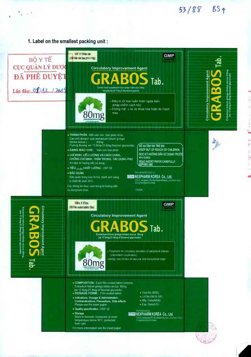 thông tin, cách dùng, giá thuốc Grabos Tablet - ảnh 0