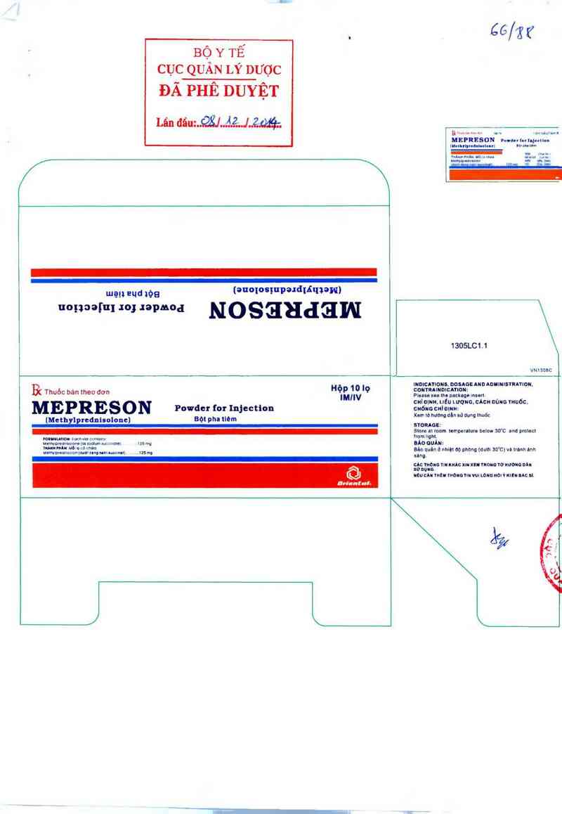thông tin, cách dùng, giá thuốc Mepreson Powder for Injection - ảnh 0