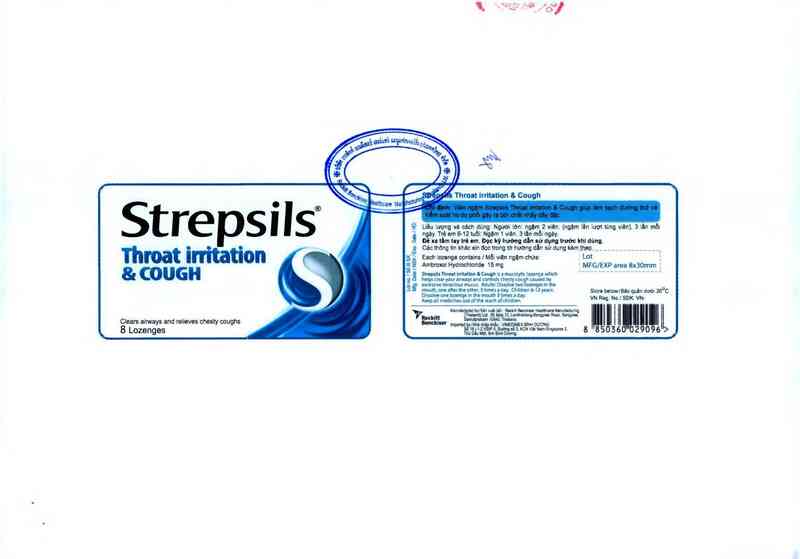 thông tin, cách dùng, giá thuốc Strepsils Throat Irritation & Cough - ảnh 1