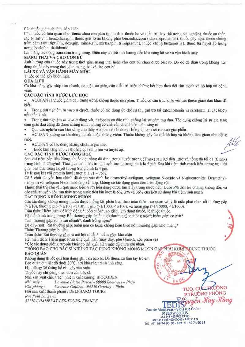 thông tin, cách dùng, giá thuốc Acupan - ảnh 3