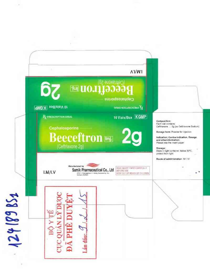 thông tin, cách dùng, giá thuốc Beeceftron Inj - ảnh 0