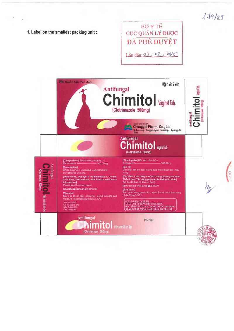 thông tin, cách dùng, giá thuốc Chimitol vaginal tablet - ảnh 0