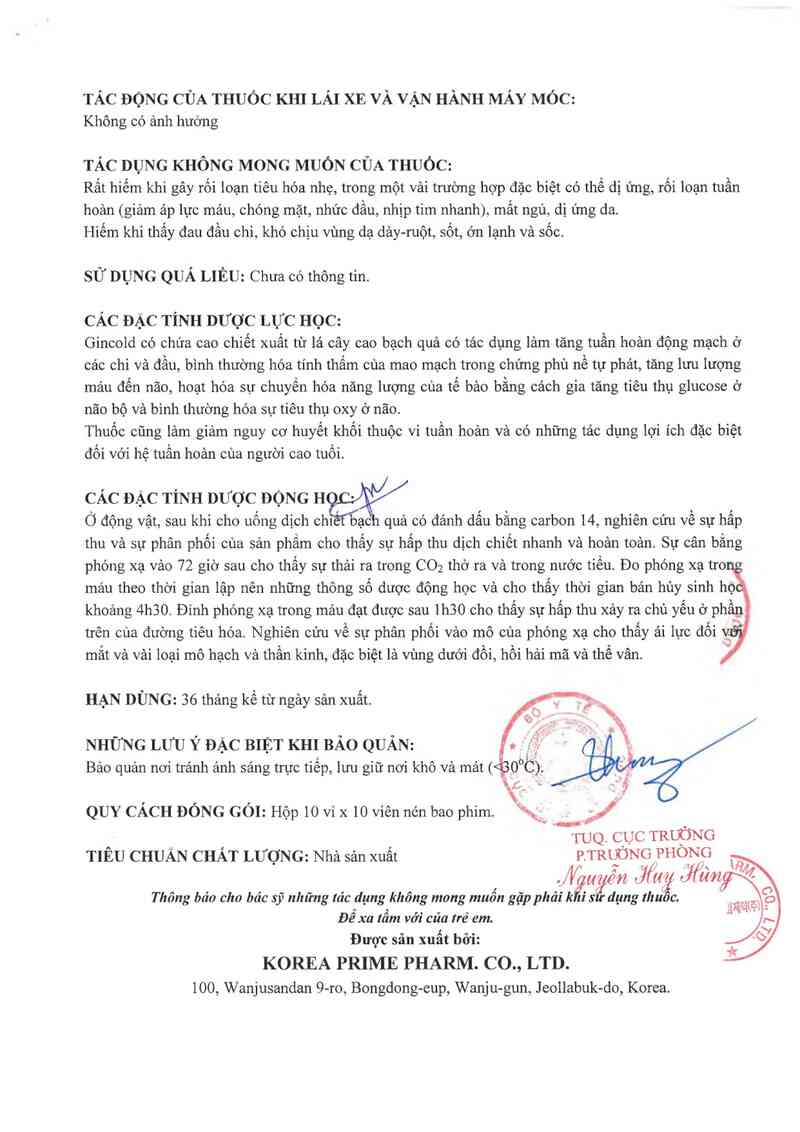 thông tin, cách dùng, giá thuốc Gincold - ảnh 3