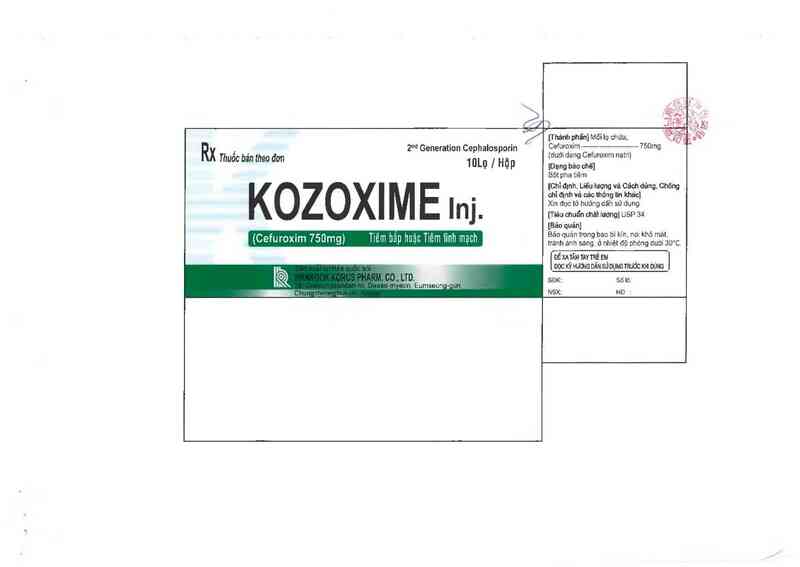 thông tin, cách dùng, giá thuốc Kozoxime Inj. - ảnh 1