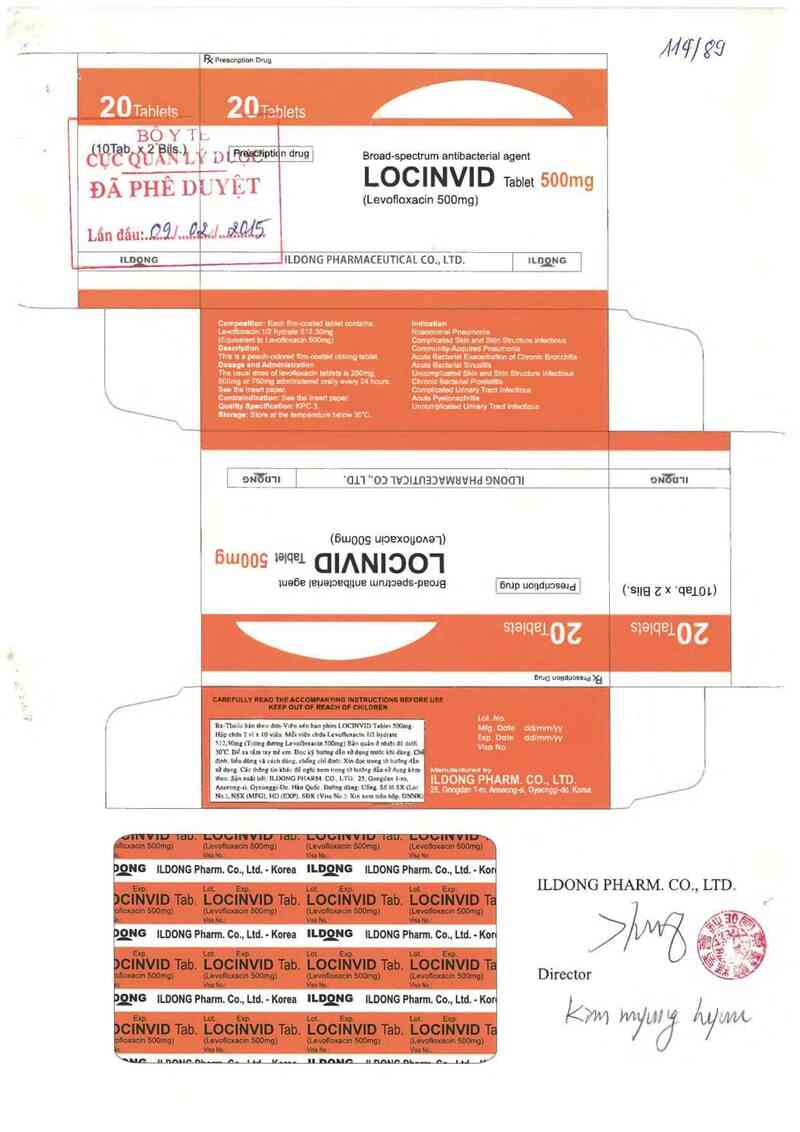 thông tin, cách dùng, giá thuốc Locinvid Tablet 500mg - ảnh 0