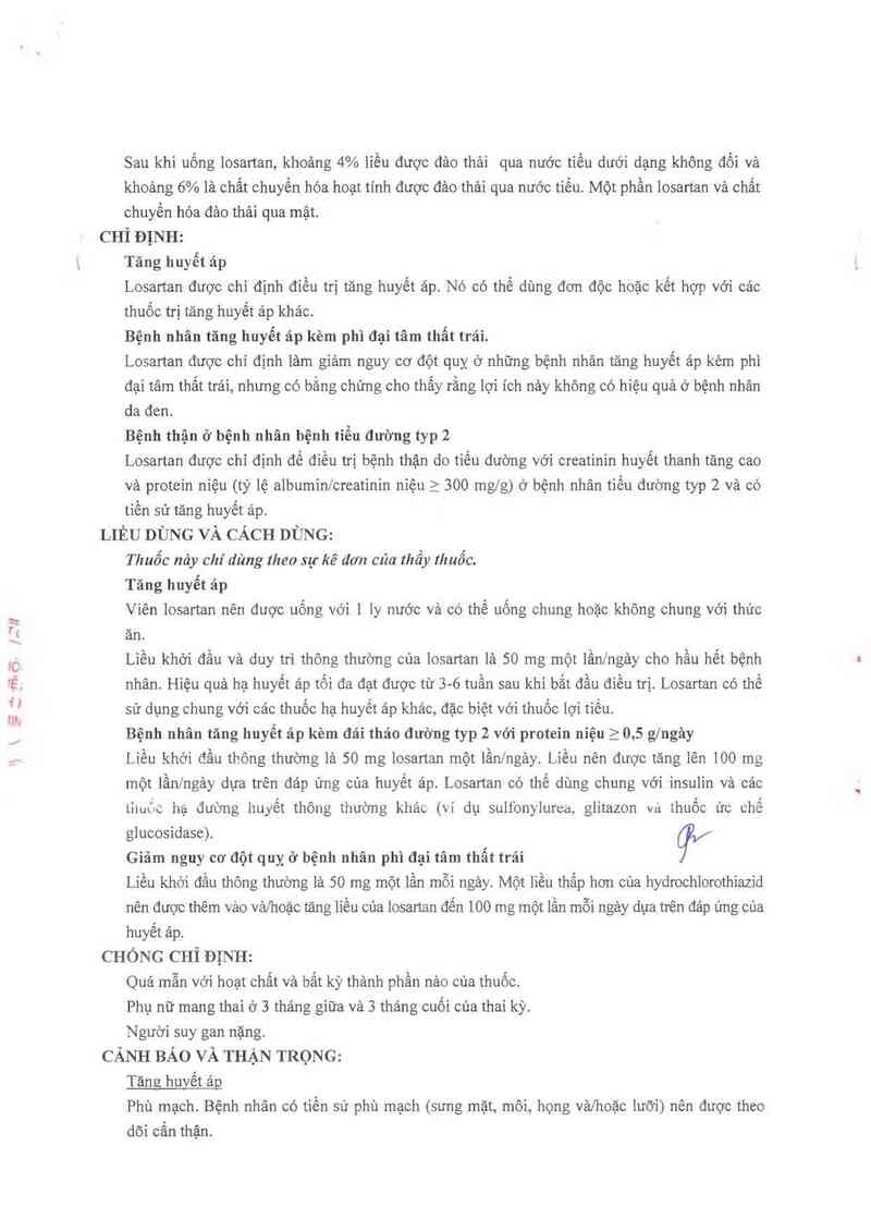 thông tin, cách dùng, giá thuốc Loskem 50 - ảnh 2