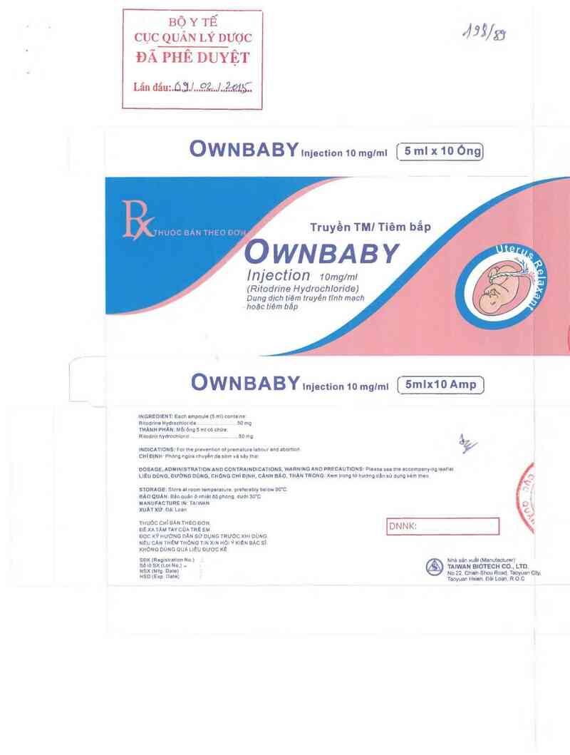 thông tin, cách dùng, giá thuốc Ownbaby Injection 10mg/ml - ảnh 0