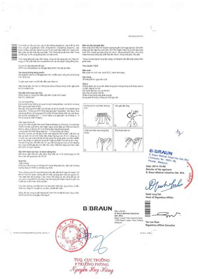 thông tin, cách dùng, giá thuốc Sterile Potassium Chloride Concentrate 14.9% - ảnh 3