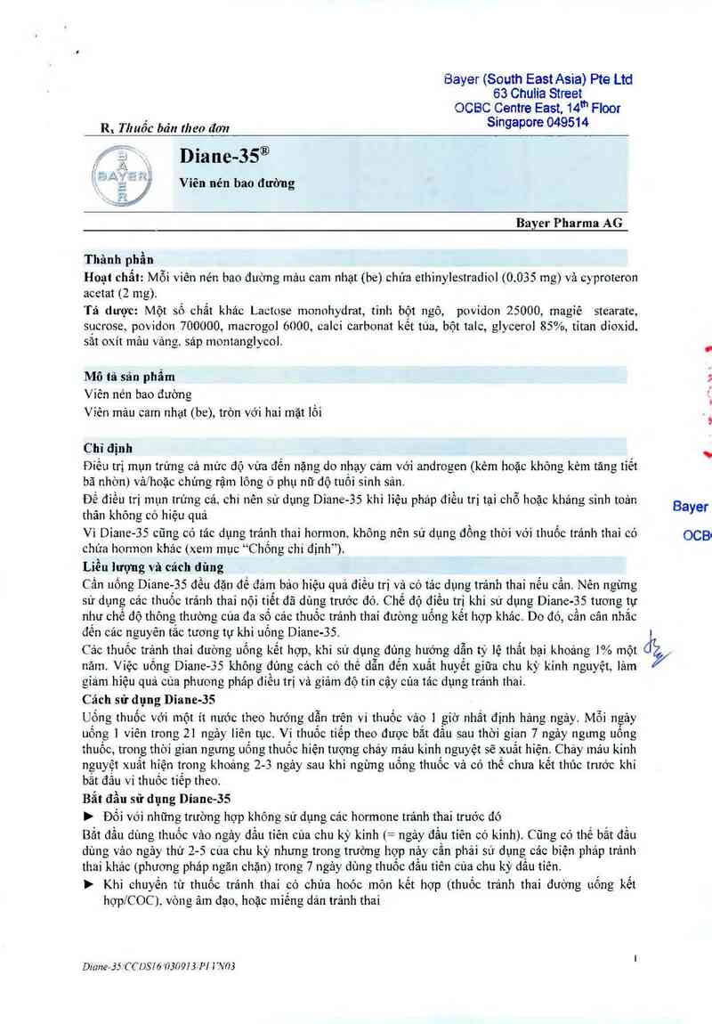 thông tin, cách dùng, giá thuốc Diane-35 - ảnh 6