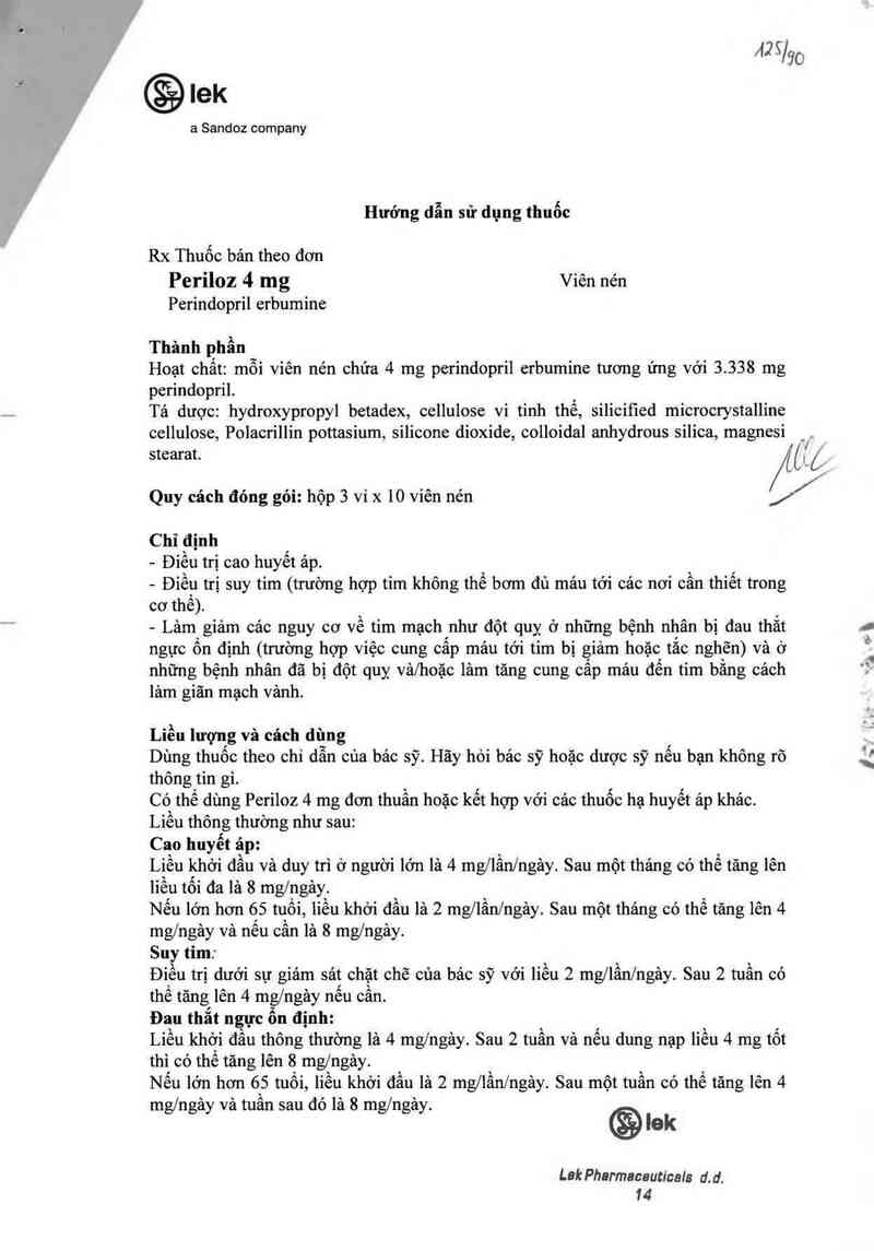 thông tin, cách dùng, giá thuốc Periloz 4mg - ảnh 3