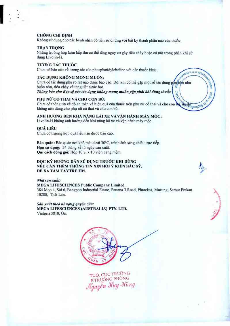 thông tin, cách dùng, giá thuốc Livolin-H - ảnh 5