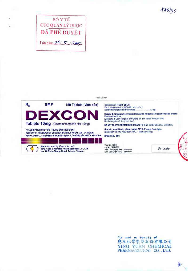 thông tin, cách dùng, giá thuốc Dexcon Tablets 10mg - ảnh 0