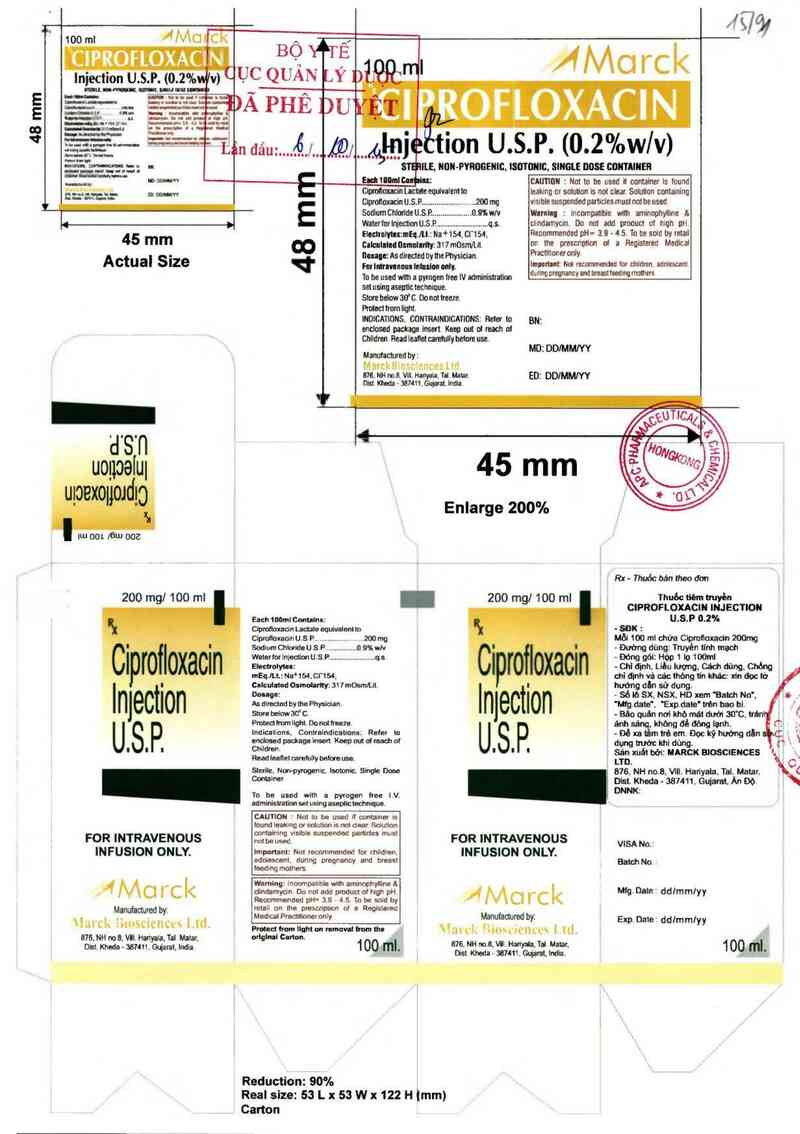 thông tin, cách dùng, giá thuốc Ciprofloxacin Injection U.S.P 0.2% w/v - ảnh 0