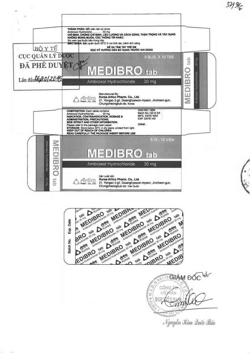 thông tin, cách dùng, giá thuốc Medibro Tab - ảnh 0