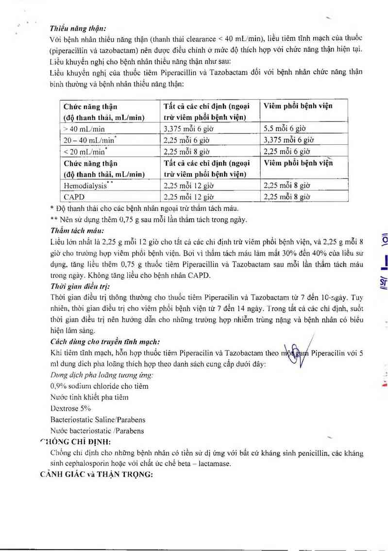 thông tin, cách dùng, giá thuốc Piperacillin Tazobactam Gerda 4g/500mg - ảnh 4