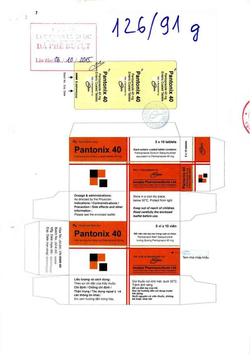 thông tin, cách dùng, giá thuốc Pantonix 40 - ảnh 0