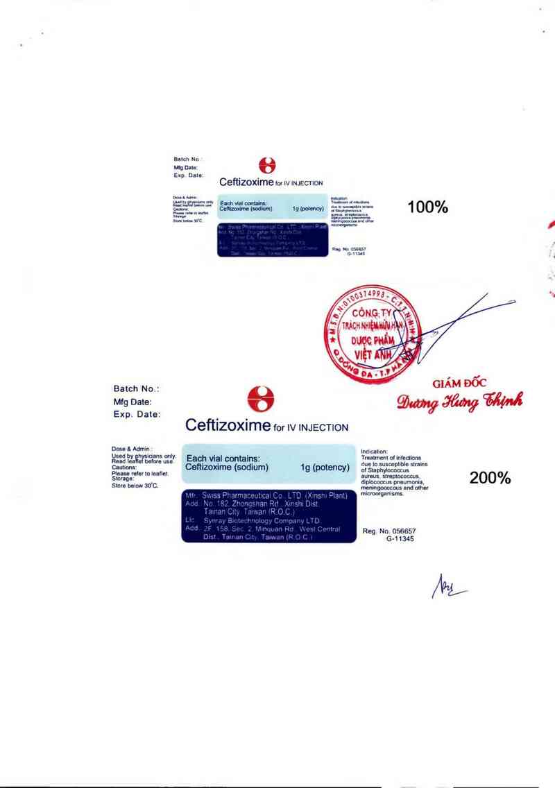 thông tin, cách dùng, giá thuốc Ceftizoxime for IV injection - ảnh 2