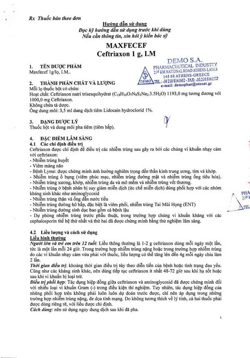 thông tin, cách dùng, giá thuốc Maxfecef - ảnh 3