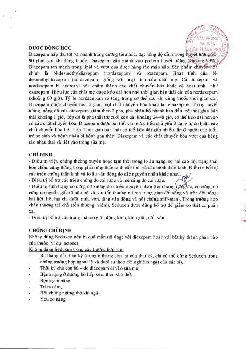 thông tin, cách dùng, giá thuốc Seduxen 5 mg - ảnh 3