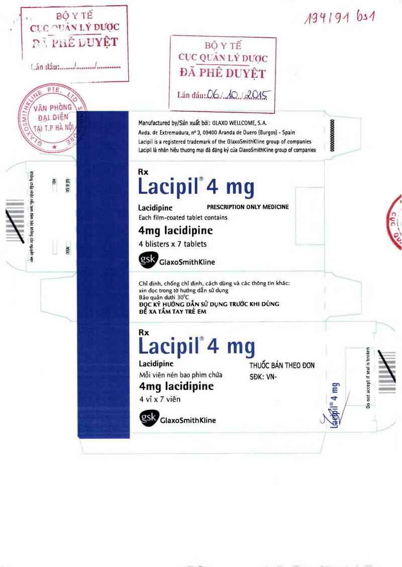thông tin, cách dùng, giá thuốc Lacipil 4mg - ảnh 0