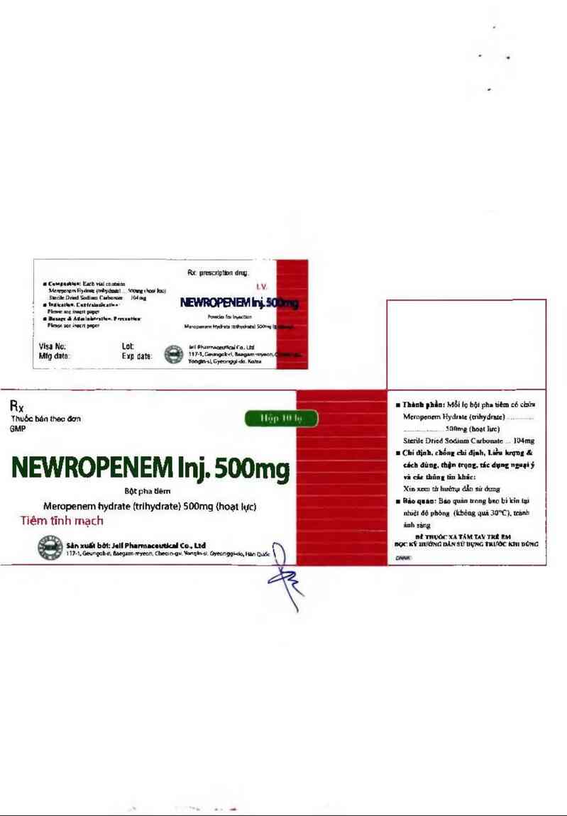 thông tin, cách dùng, giá thuốc Newropenem inj. 500mg - ảnh 2
