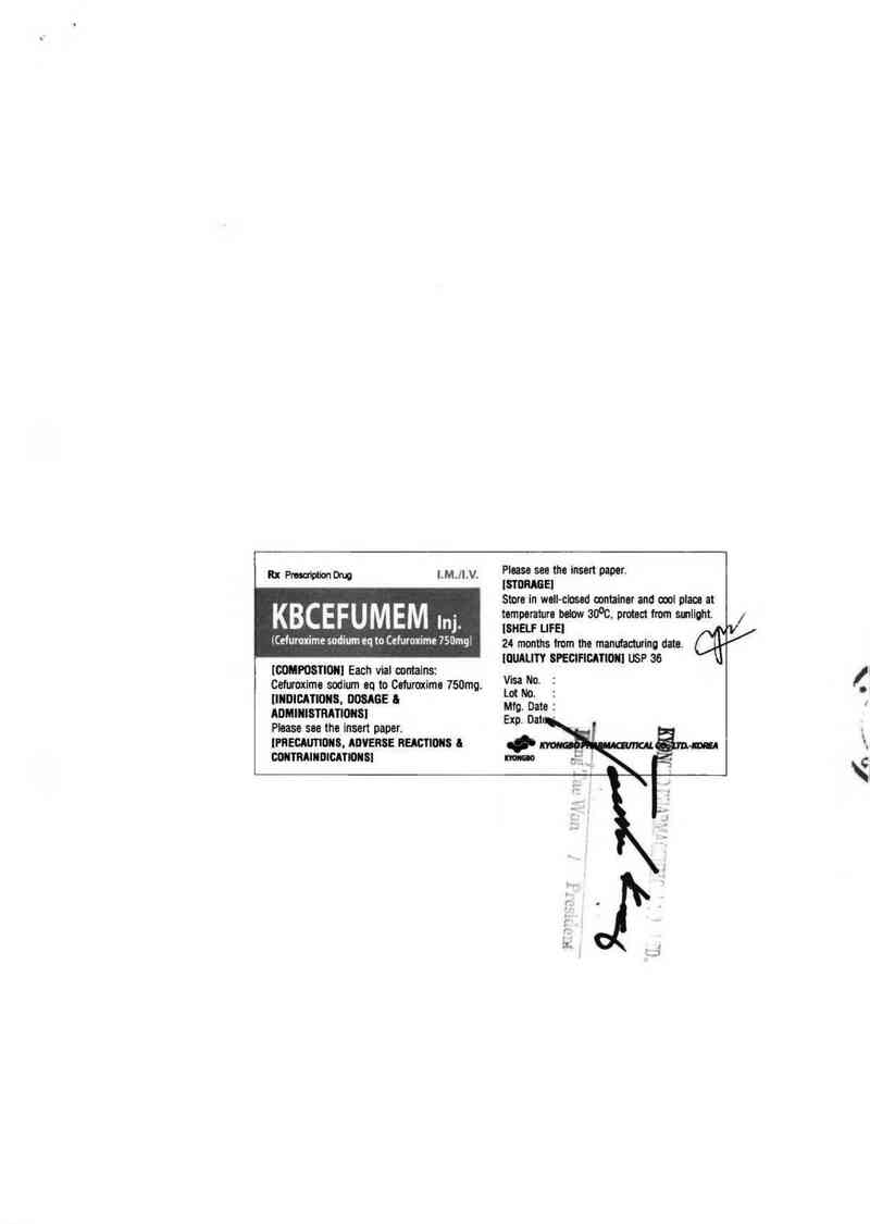 thông tin, cách dùng, giá thuốc Kbcefumem injection - ảnh 1