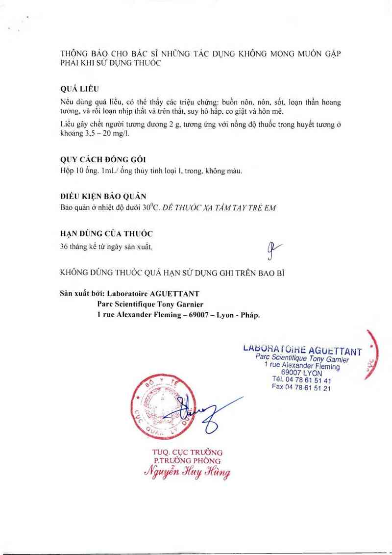 thông tin, cách dùng, giá thuốc Ephedrine Aguettant 30mg/ml - ảnh 7