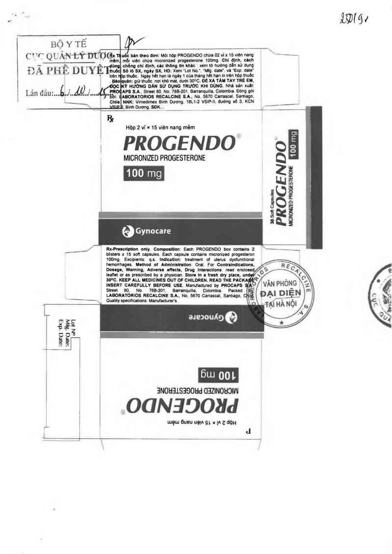 thông tin, cách dùng, giá thuốc Progendo 100mg - ảnh 0