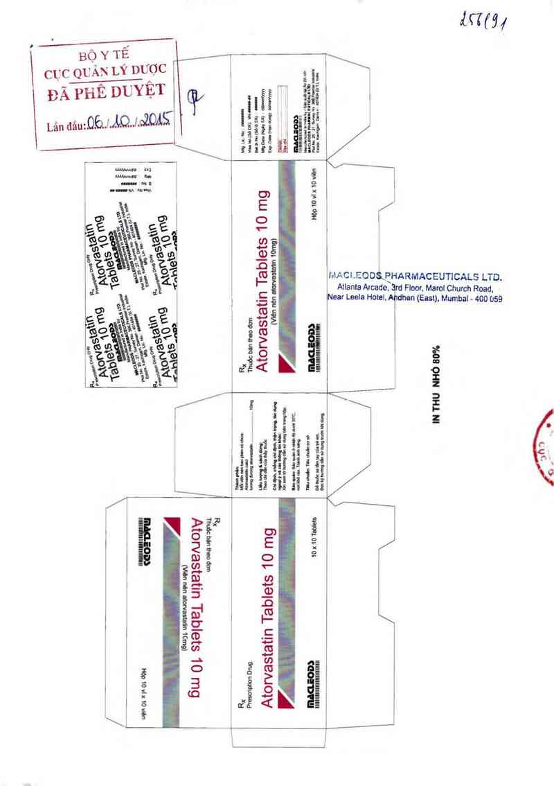 thông tin, cách dùng, giá thuốc Atorvastatin Tablets 10mg - ảnh 0