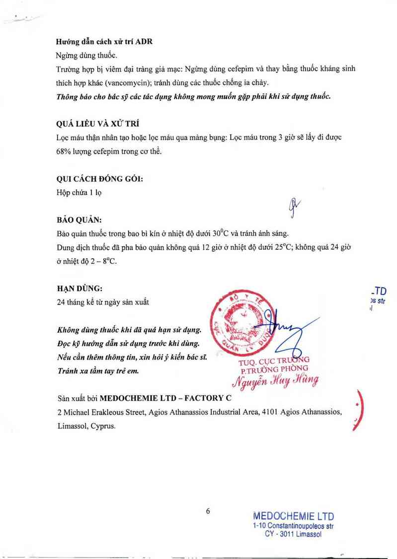 thông tin, cách dùng, giá thuốc Cefeme 2g - ảnh 6