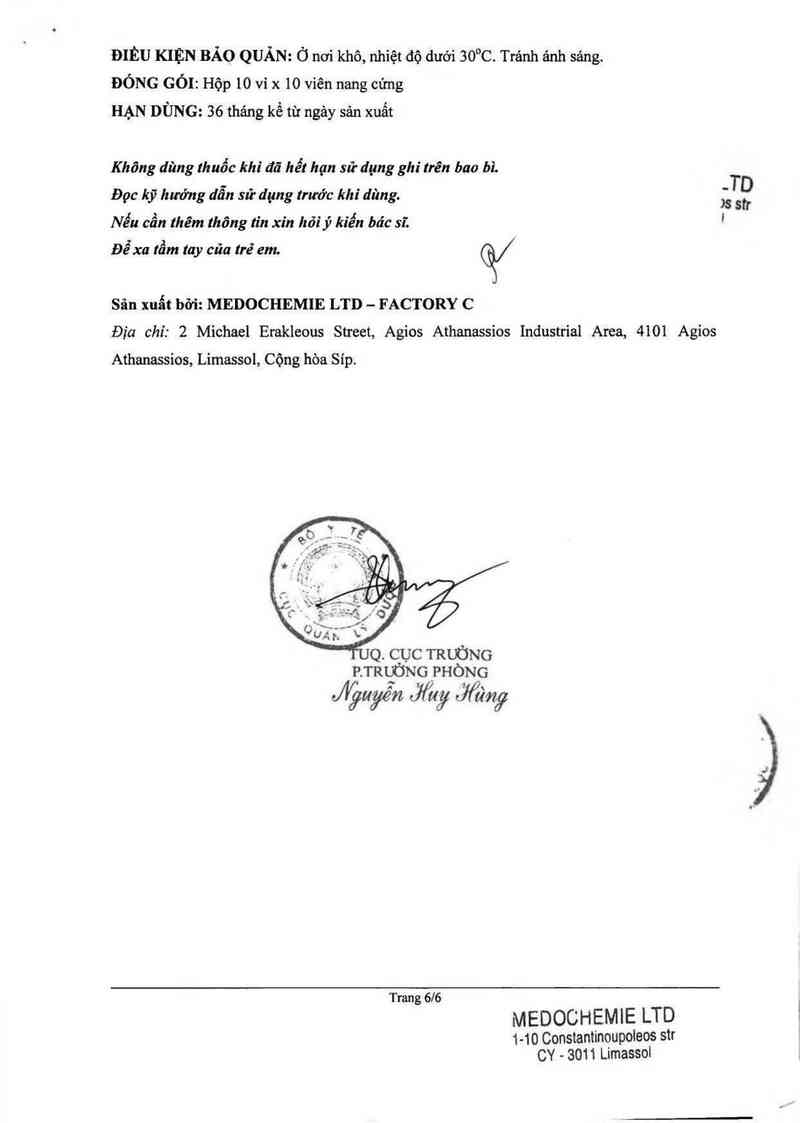 thông tin, cách dùng, giá thuốc Medamben 500 - ảnh 6
