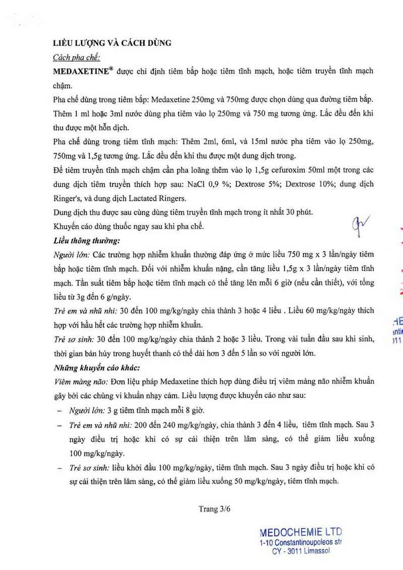 thông tin, cách dùng, giá thuốc Medaxetine 1.5g - ảnh 4