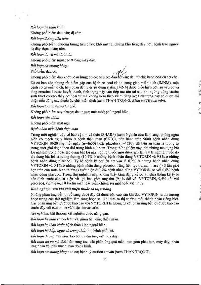 thông tin, cách dùng, giá thuốc Vytorin 10 mg/40 mg - ảnh 12