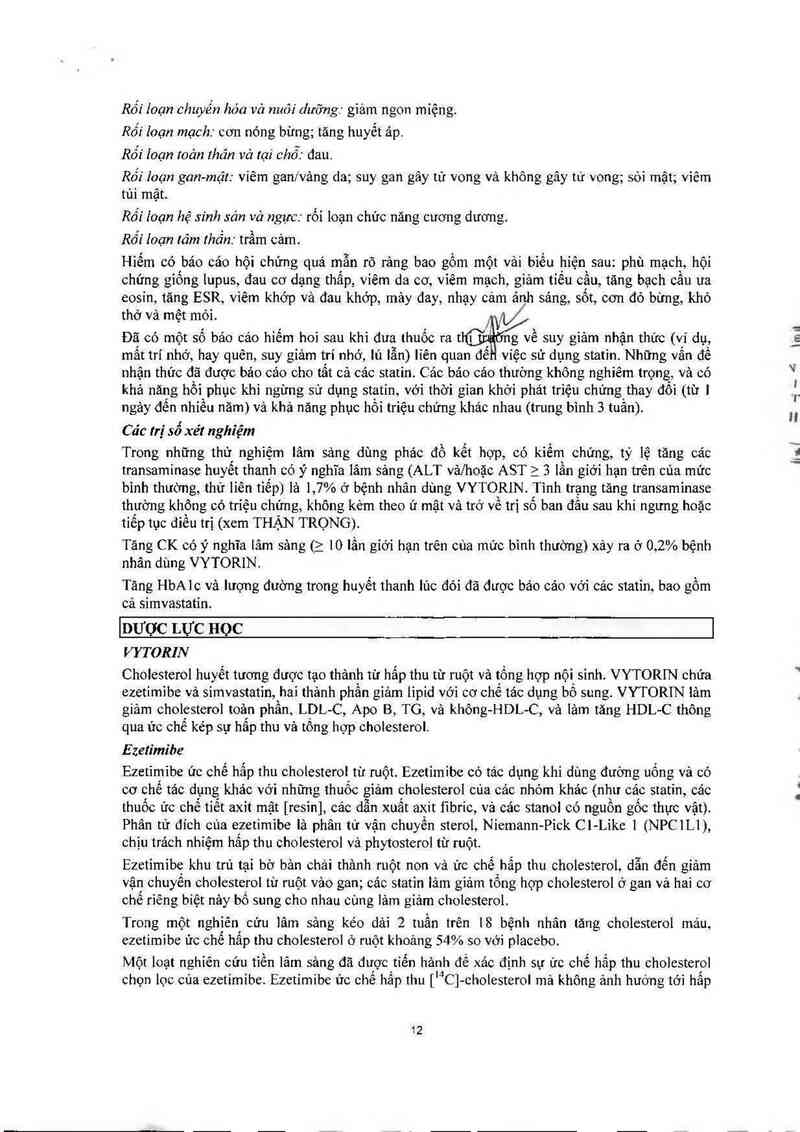 thông tin, cách dùng, giá thuốc Vytorin 10 mg/40 mg - ảnh 13