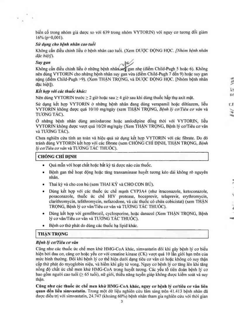 thông tin, cách dùng, giá thuốc Vytorin 10 mg/40 mg - ảnh 4