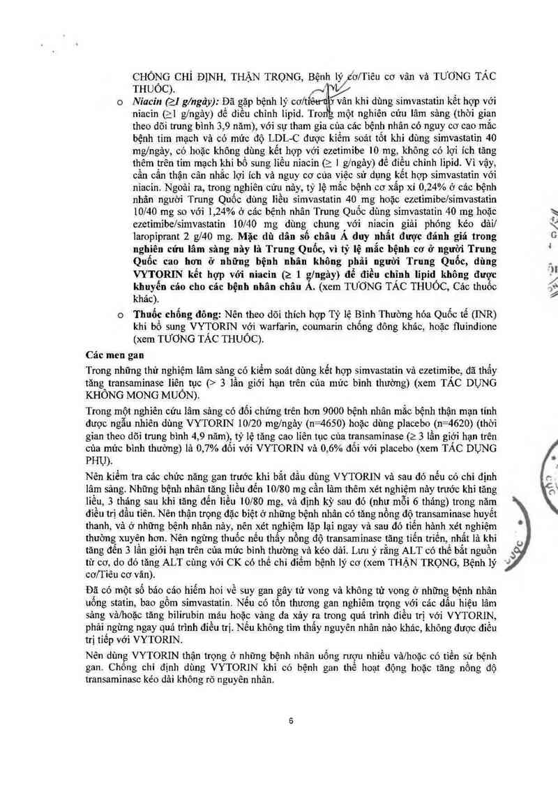 thông tin, cách dùng, giá thuốc Vytorin 10 mg/40 mg - ảnh 7