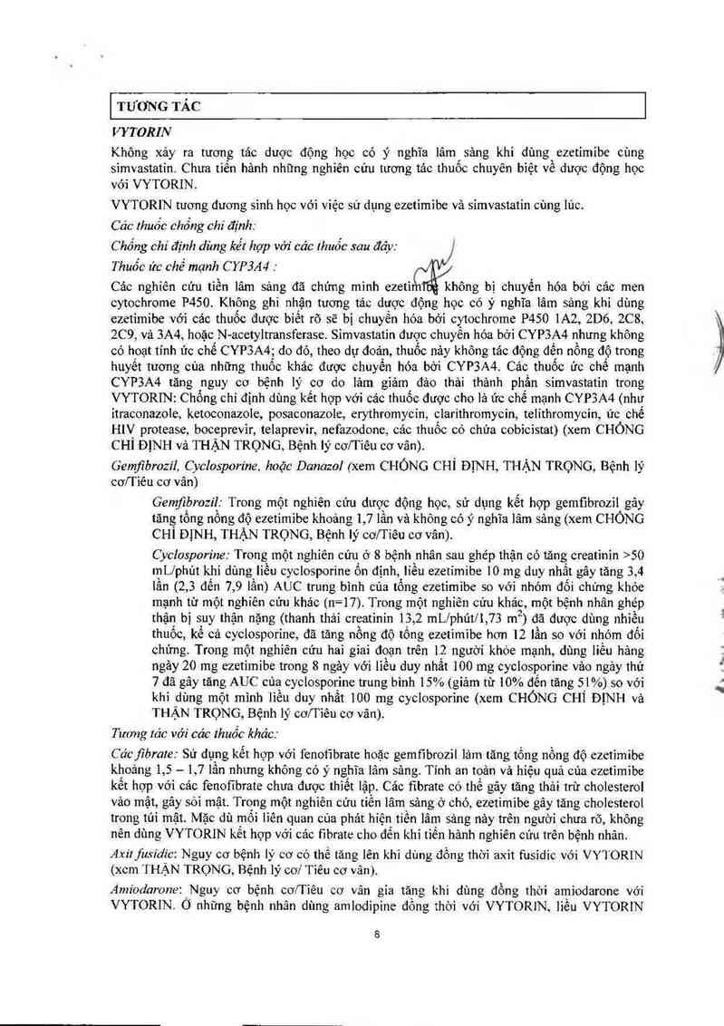 thông tin, cách dùng, giá thuốc Vytorin 10 mg/40 mg - ảnh 9