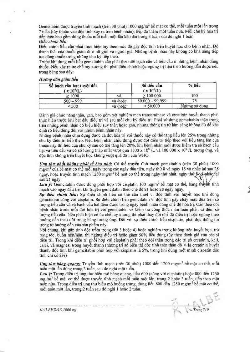thông tin, cách dùng, giá thuốc Kalbezar 1000mg - ảnh 9