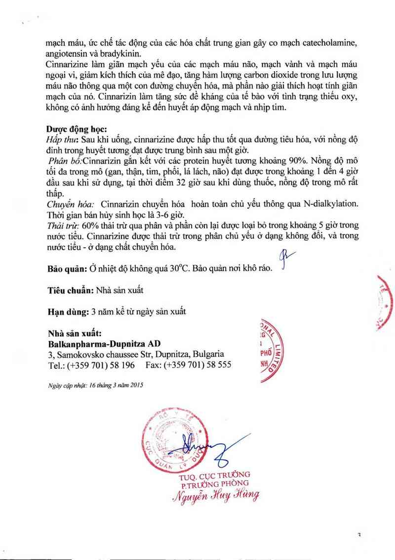 thông tin, cách dùng, giá thuốc Cinnarizin actavis 25mg - ảnh 4