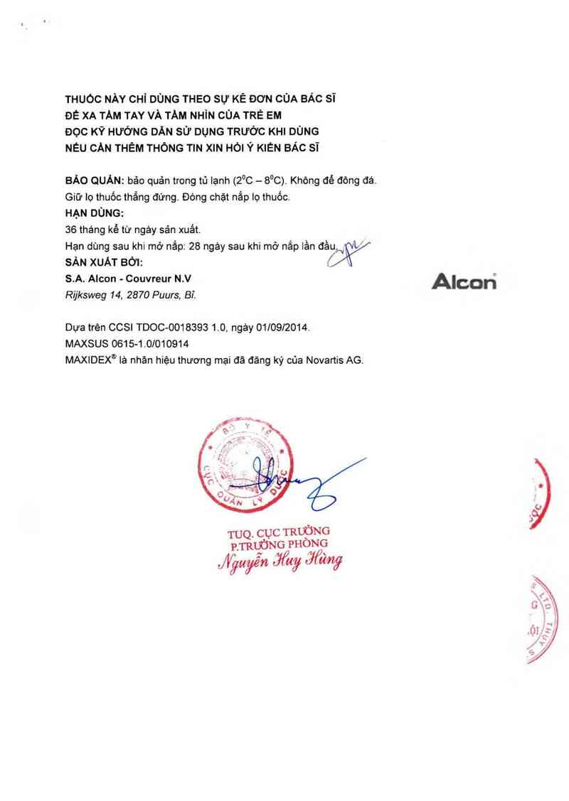 thông tin, cách dùng, giá thuốc Maxidex - ảnh 7