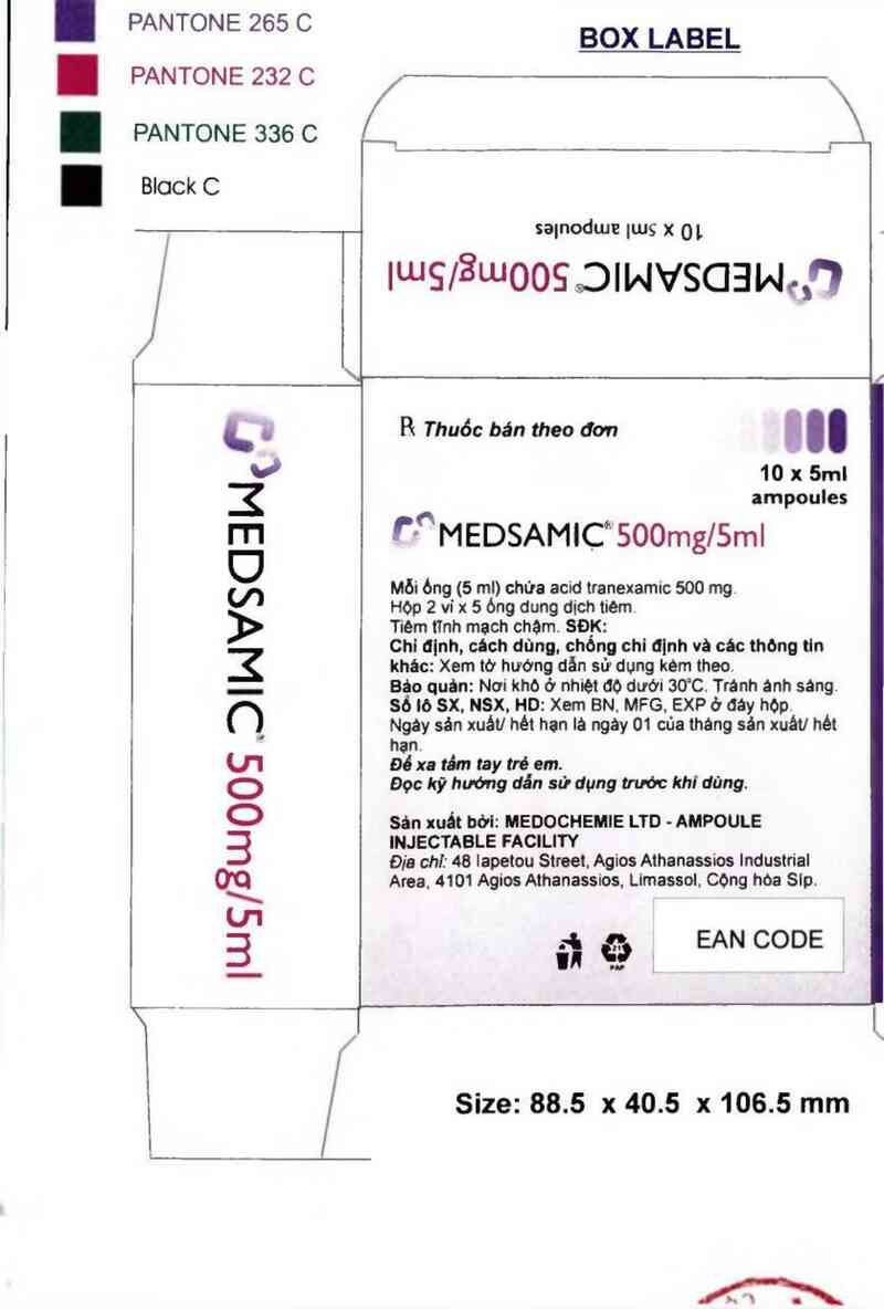 thông tin, cách dùng, giá thuốc Medsamic 500mg/5ml - ảnh 0