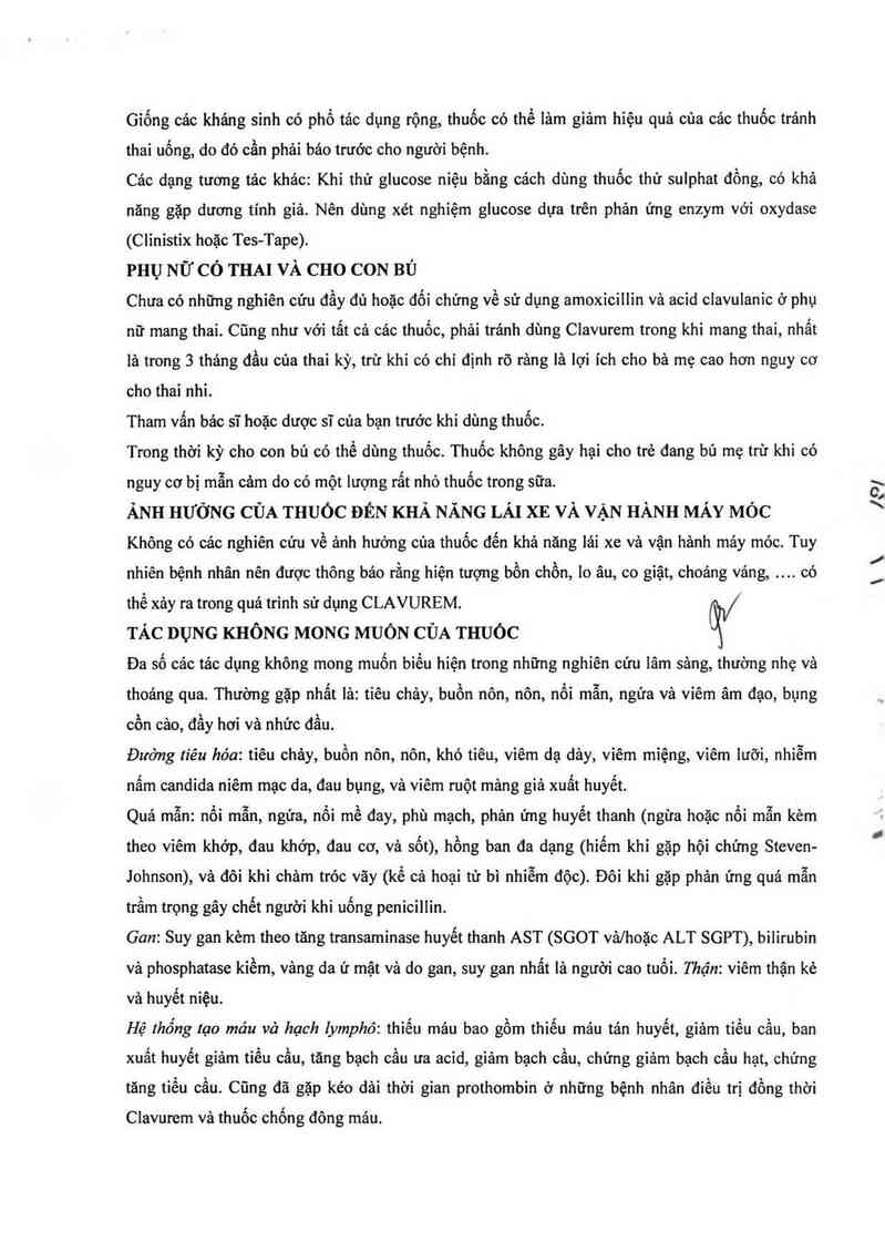 thông tin, cách dùng, giá thuốc Clavurem 625 - ảnh 5